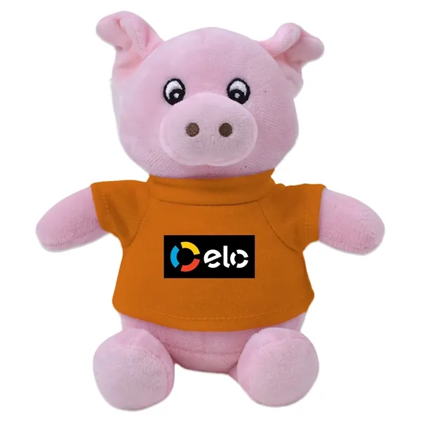 6" stuffed pig with customizable t-shirt.... from ASI 98360 WOWLine