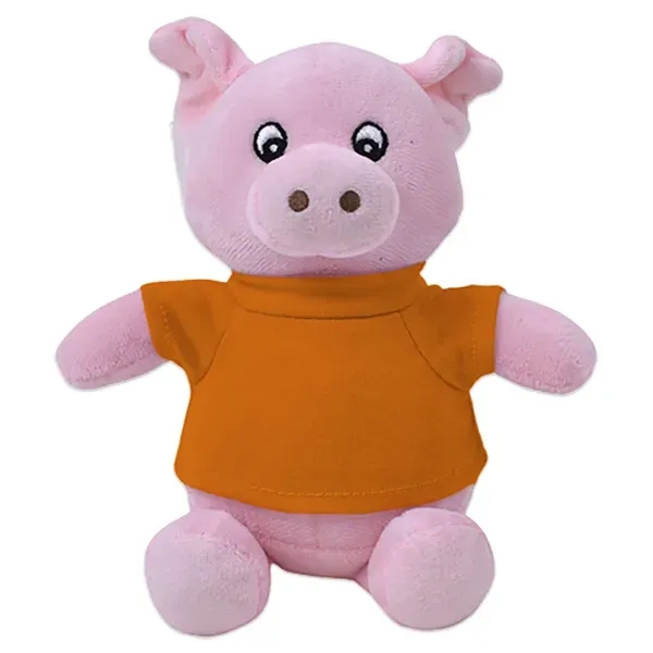 6" stuffed pig with customizable t-shirt.... from ASI 98360 WOWLine