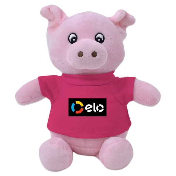 6" stuffed pig with customizable t-shirt.... from ASI 98360 WOWLine