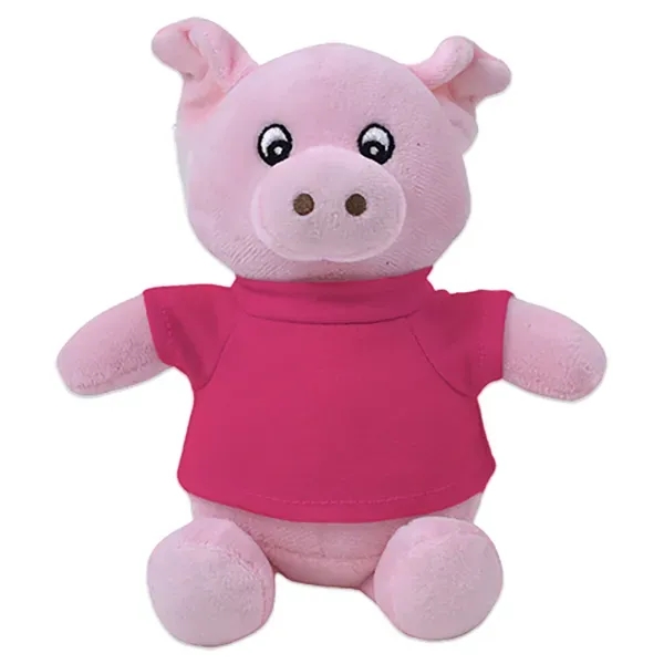 6" stuffed pig with customizable t-shirt.... from ASI 98360 WOWLine