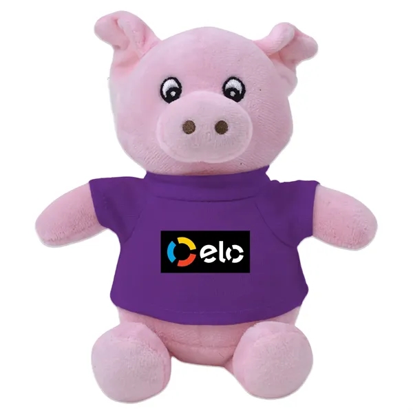 6" stuffed pig with customizable t-shirt.... from ASI 98360 WOWLine
