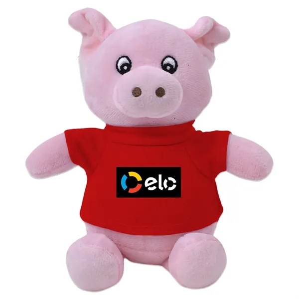 6" stuffed pig with customizable t-shirt.... from ASI 98360 WOWLine
