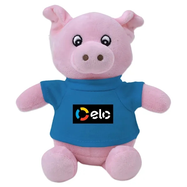6" stuffed pig with customizable t-shirt.... from ASI 98360 WOWLine