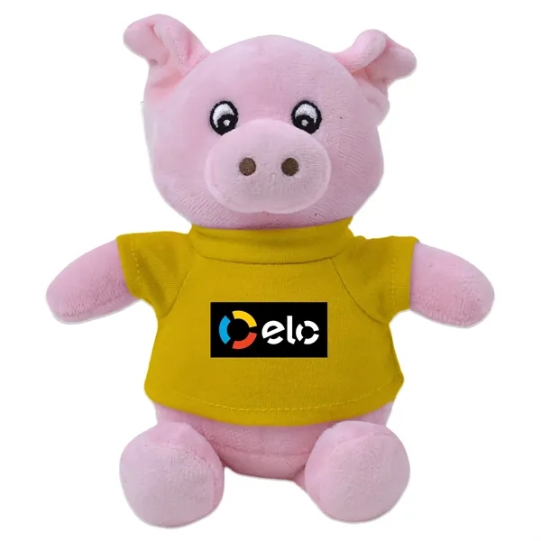 6" stuffed pig with customizable t-shirt.... from ASI 98360 WOWLine