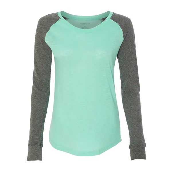 Women's T-shirt made of cotton/polyester slub jersey with contrast elbow patches... from ASI 84358 S&S Activewear