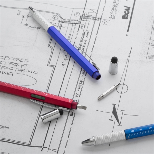 Multi-functional twist action pen with stylus, ruler, screwdriver, and level tool... from ASI 68190 Lungsal / Lungsal