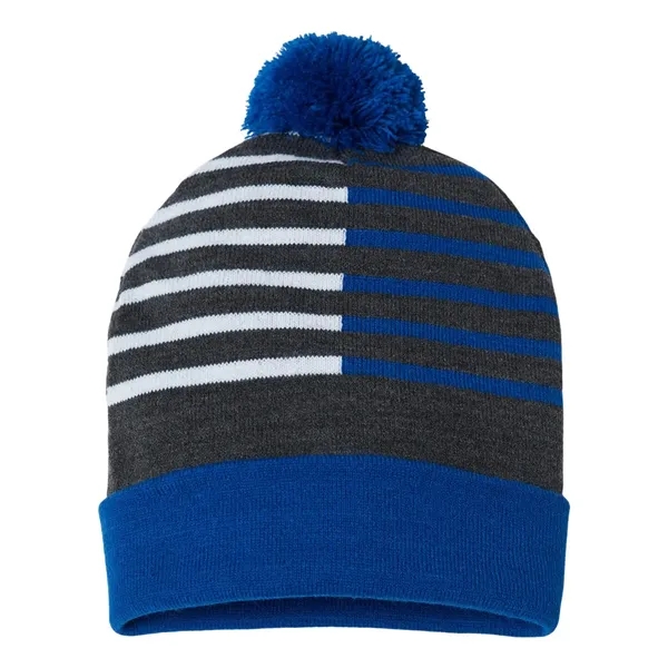 CAP AMERICA USA-Made Half Color Beanie... from ASI 84358 S&S Activewear