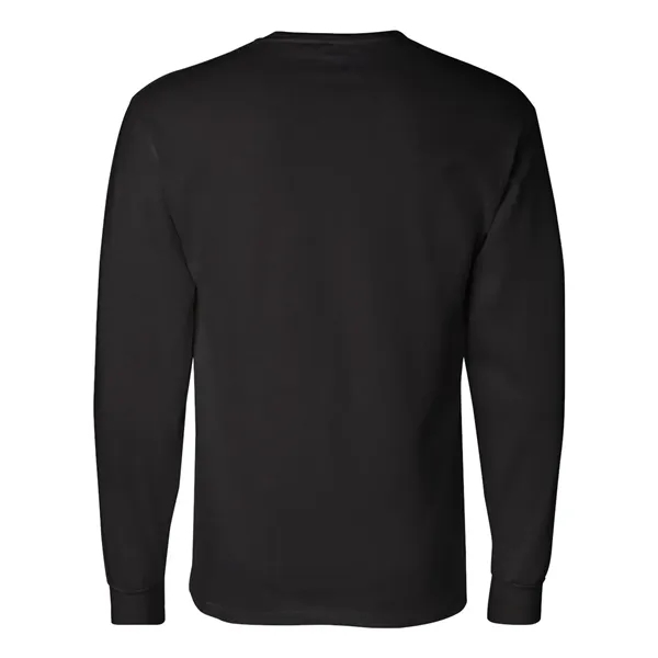 Imported 100% cotton long sleeve T-shirt with taped crew neck, rib... from ASI 84358 S&S Activewear