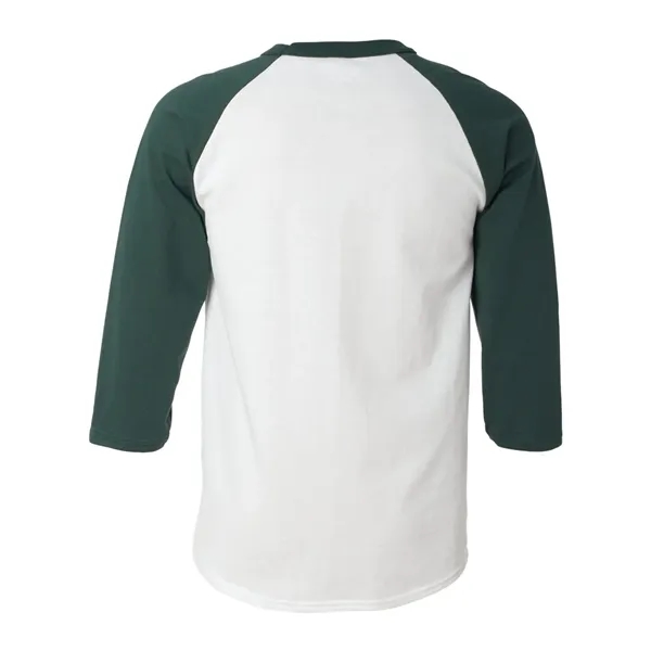 Cotton baseball T-shirt with a contrast rib collar and 3/4 raglan... from ASI 84358 S&S Activewear