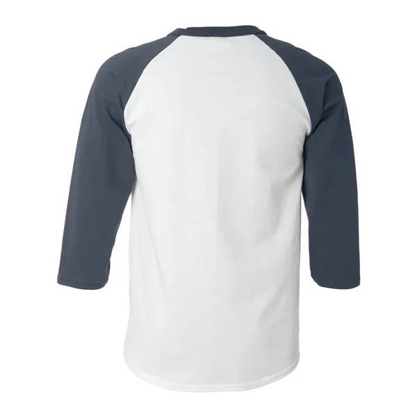 Cotton baseball T-shirt with a contrast rib collar and 3/4 raglan... from ASI 84358 S&S Activewear