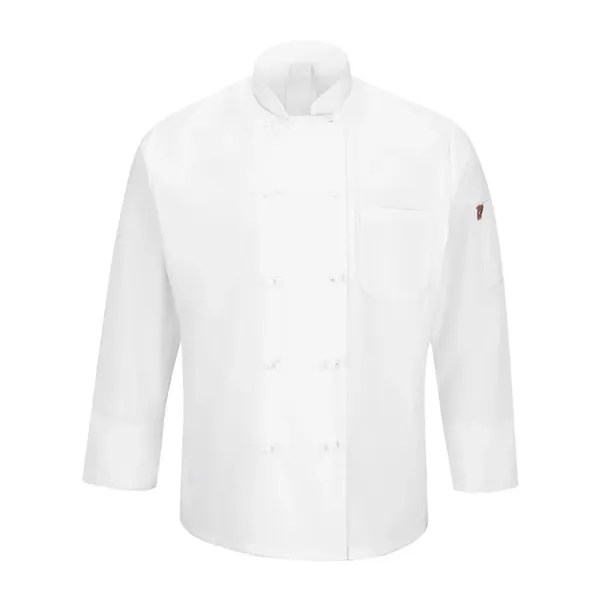 Chef Designs Mimix™ Ten Knot Button Chef Coat with Oilblok... from ASI 84358 S&S Activewear