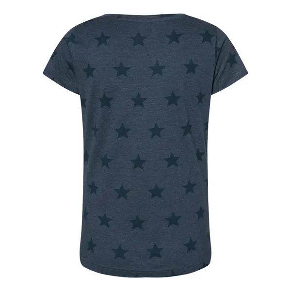 Code Five Women's Star Print Scoop Neck T-Shirt... from ASI 84358 S&S Activewear
