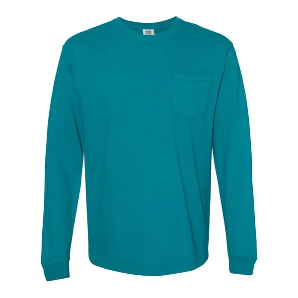 Comfort Colors Long Sleeve T-Shirt With Pocket, blank.... from ASI 84358 S&S Activewear