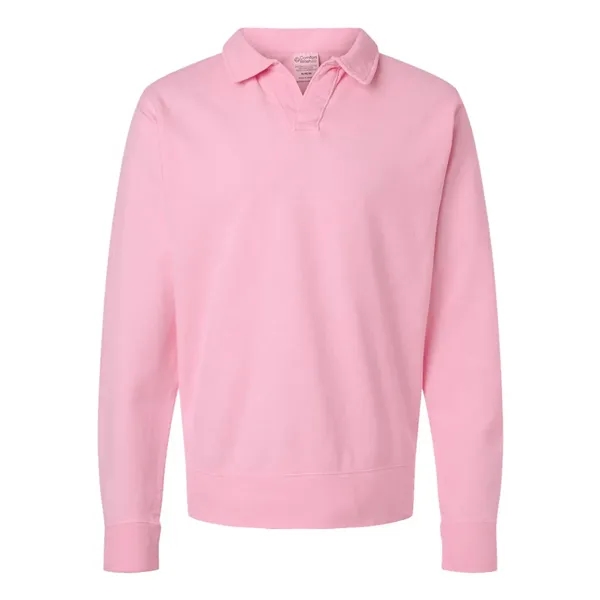ComfortWash by Hanes Garment-Dyed Polo Collar Sweatshirt... from ASI 84358 S&S Activewear