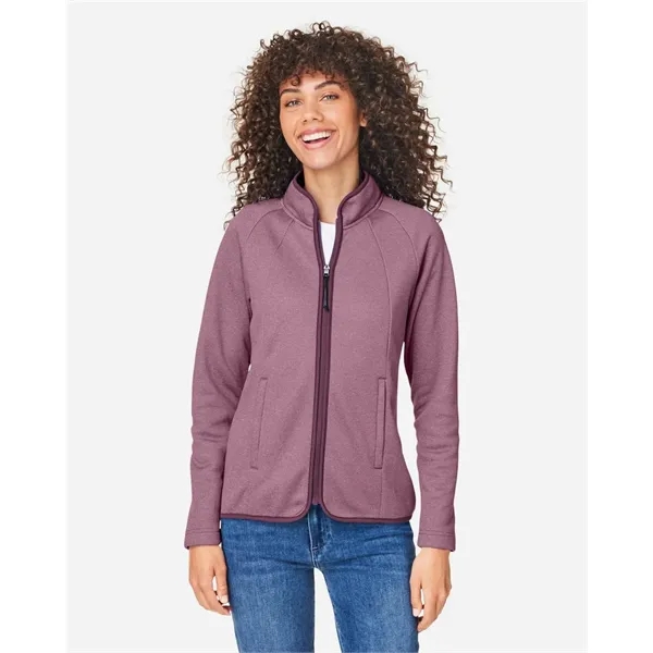 CORE365 Women's Venture Heathered Stripe Full-Zip... from ASI 84358 S&S Activewear