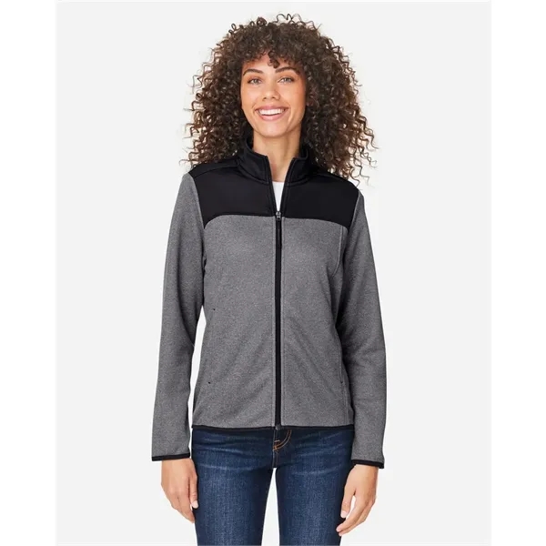 CORE365 Women's Venture Heathered Stripe Hybrid Jacket... from ASI 84358 S&S Activewear