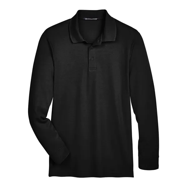 DJ Classic CrownLux Performance® Plaited Long Sleeve Polo... from ASI 84358 S&S Activewear