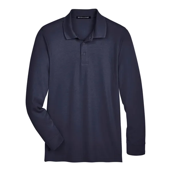 DJ Classic CrownLux Performance® Plaited Long Sleeve Polo... from ASI 84358 S&S Activewear