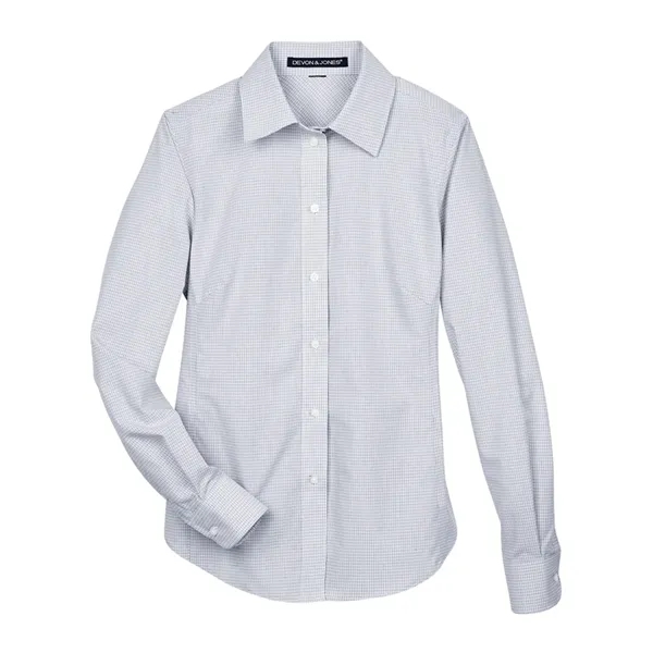 Devon & Jones Women's Crown Collection® Micro Tattersall ...... from ASI 84358 S&S Activewear