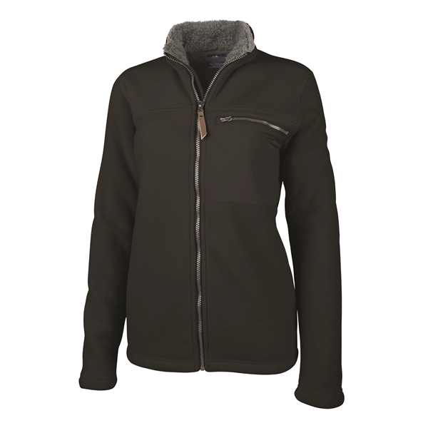 Women's Jamestown polyester fleece zippered jacket with Uni-Soft interior, mock neck,... from ASI 44620 Charles River Apparel