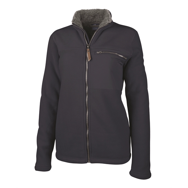 Women's Jamestown polyester fleece zippered jacket with Uni-Soft interior, mock neck,... from ASI 44620 Charles River Apparel