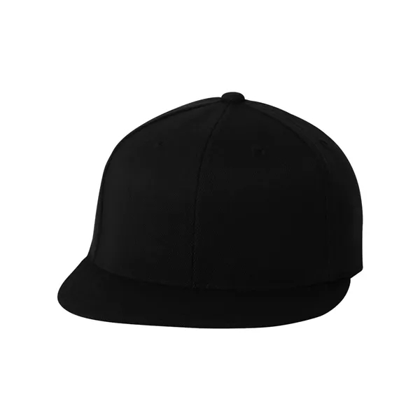 Six-panel, structured flat bill cap. Blank product.... from ASI 84358 S&S Activewear