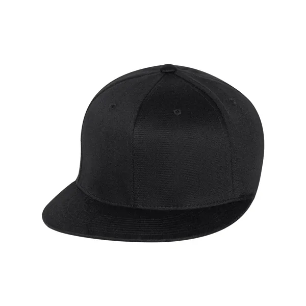 Fitted six panel flat bill baseball cap. Blank.... from ASI 84358 S&S Activewear