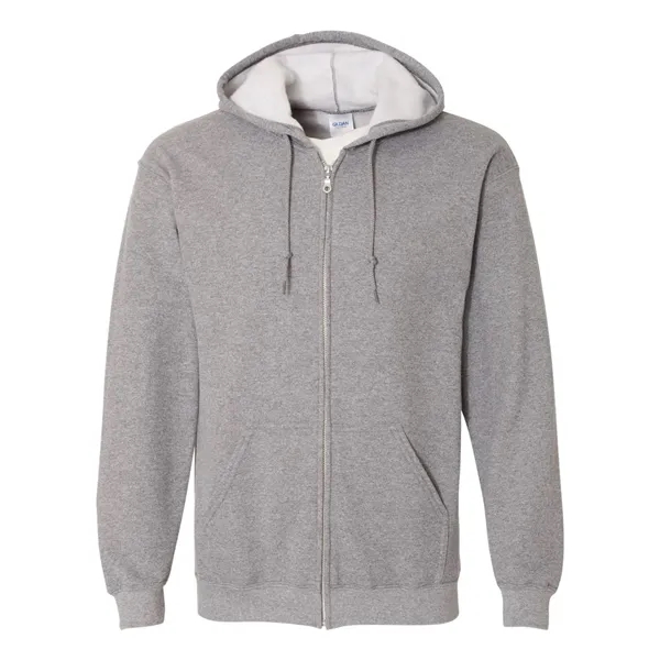 8.0 oz., 50% cotton / 50% polyester full-zip hooded sweatshirt. Blank... from ASI 84358 S&S Activewear