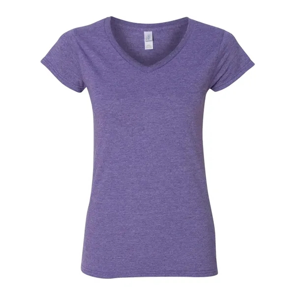 Women's v-neck t-shirt with 1/2" rib-knit collar. Blank product.... from ASI 84358 S&S Activewear