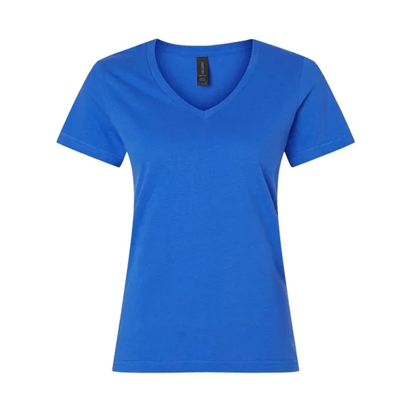 Women's v-neck t-shirt with 1/2" rib-knit collar. Blank product.... from ASI 84358 S&S Activewear