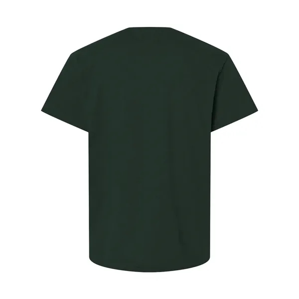 Youth 5.6 oz preshrunk 50% polyester / 50% cotton t-shirt. Blank... from ASI 84358 S&S Activewear