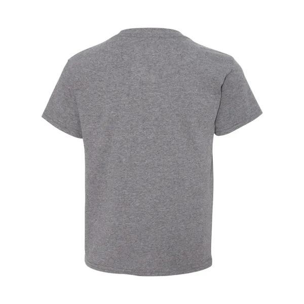 Youth 5.6 oz preshrunk 50% polyester / 50% cotton t-shirt. Blank... from ASI 84358 S&S Activewear