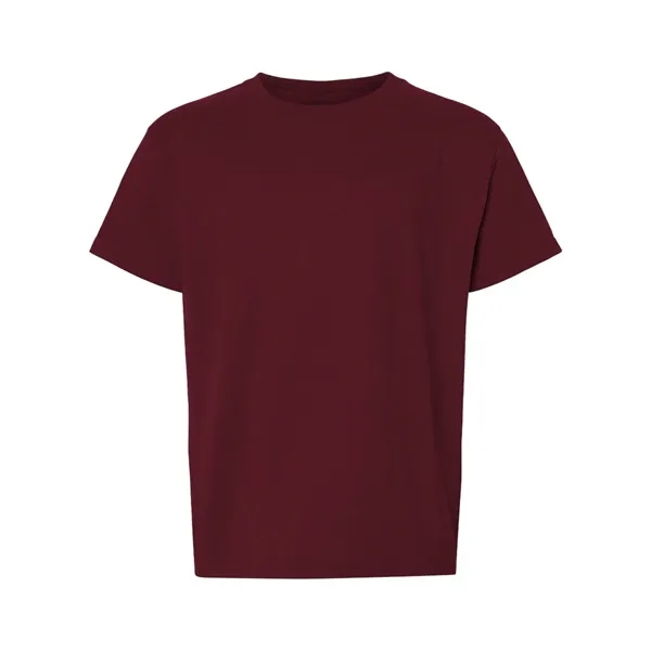 Youth 5.6 oz preshrunk 50% polyester / 50% cotton t-shirt. Blank... from ASI 84358 S&S Activewear