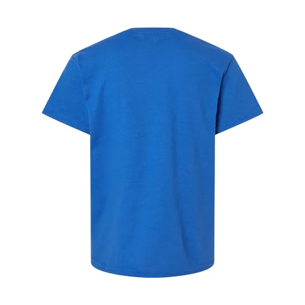 Youth 5.6 oz preshrunk 50% polyester / 50% cotton t-shirt. Blank... from ASI 84358 S&S Activewear