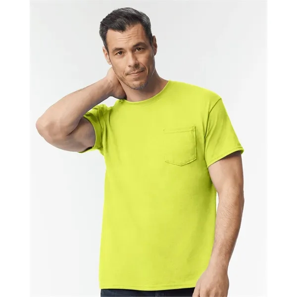 Cotton / polyester T-shirt with a pocket and moisture-wicking properties.... from ASI 84358 S&S Activewear