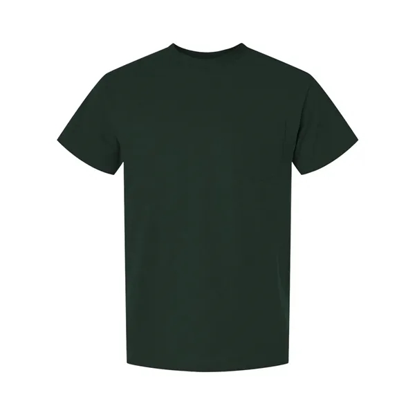 Cotton / polyester T-shirt with a pocket and moisture-wicking properties.... from ASI 84358 S&S Activewear