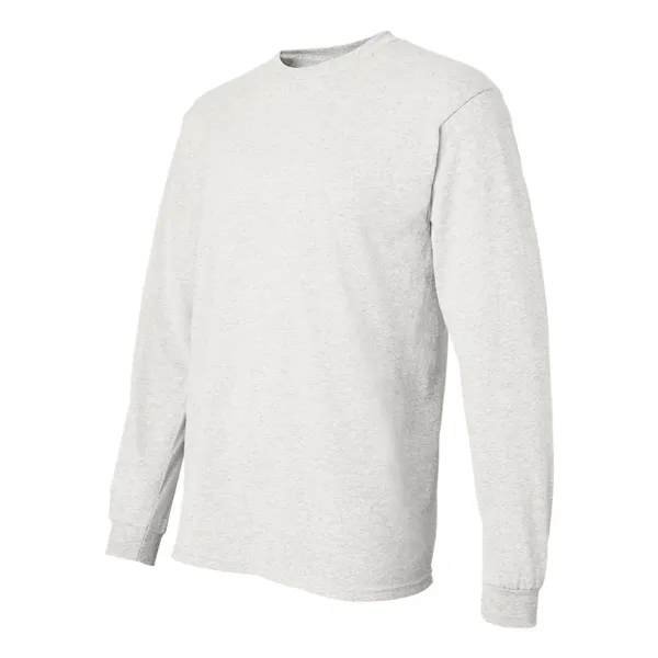 Adult pre-shrunk 50% cotton / 50% polyester long sleeve t-shirt. Blank... from ASI 84358 S&S Activewear