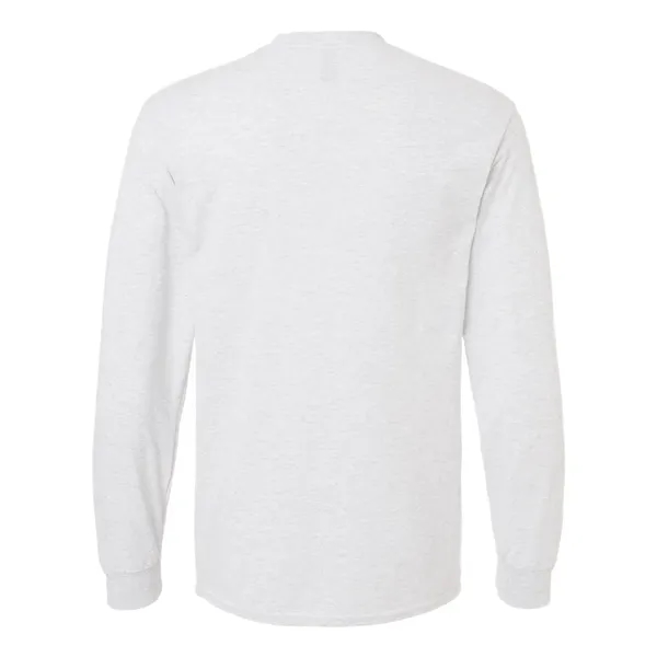 Adult pre-shrunk 50% cotton / 50% polyester long sleeve t-shirt. Blank... from ASI 84358 S&S Activewear