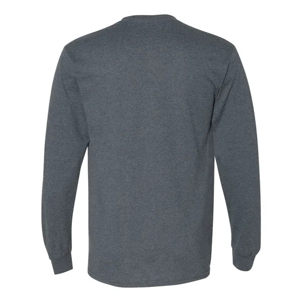 Adult pre-shrunk 50% cotton / 50% polyester long sleeve t-shirt. Blank... from ASI 84358 S&S Activewear
