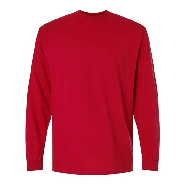 Adult pre-shrunk 50% cotton / 50% polyester long sleeve t-shirt. Blank... from ASI 84358 S&S Activewear