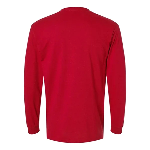 Adult pre-shrunk 50% cotton / 50% polyester long sleeve t-shirt. Blank... from ASI 84358 S&S Activewear