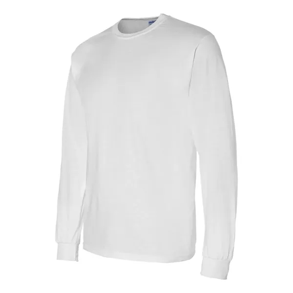 Adult pre-shrunk 50% cotton / 50% polyester long sleeve t-shirt. Blank... from ASI 84358 S&S Activewear