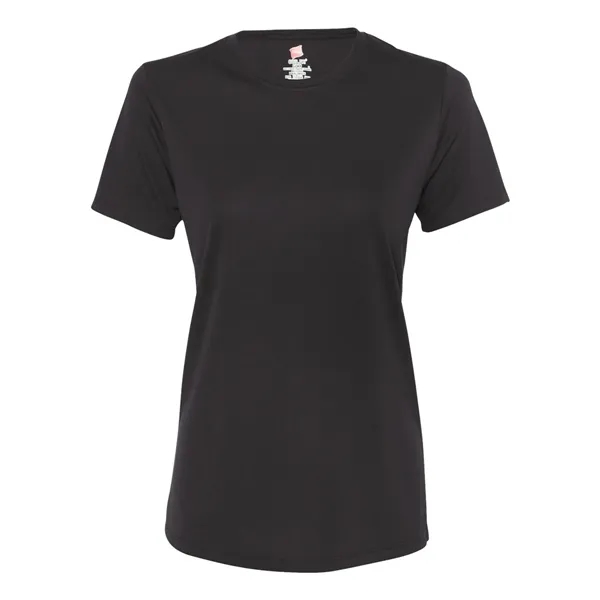 Women's Cool Dri® T-shirt with double-needle stitching and made of polyester... from ASI 84358 S&S Activewear