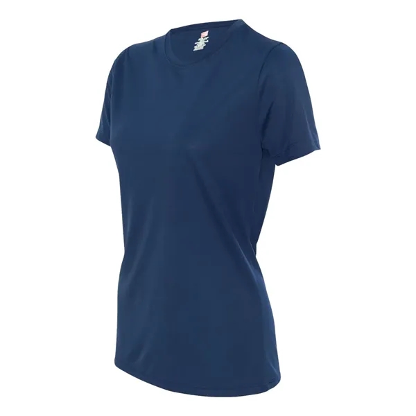 Women's Cool Dri® T-shirt with double-needle stitching and made of polyester... from ASI 84358 S&S Activewear