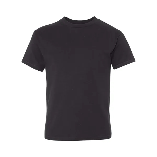 Hanes youth T-shirt with double-needle stitching and shoulder-to-shoulder tape.... from ASI 84358 S&S Activewear
