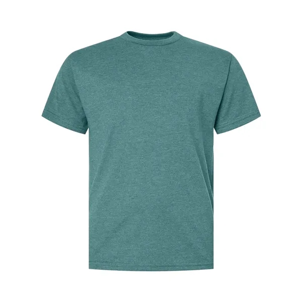 Hanes youth T-shirt with double-needle stitching and shoulder-to-shoulder tape.... from ASI 84358 S&S Activewear