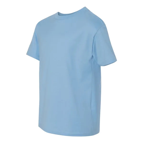 Hanes youth T-shirt with double-needle stitching and shoulder-to-shoulder tape.... from ASI 84358 S&S Activewear