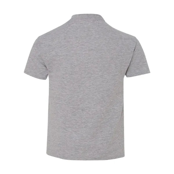 Hanes youth T-shirt with double-needle stitching and shoulder-to-shoulder tape.... from ASI 84358 S&S Activewear