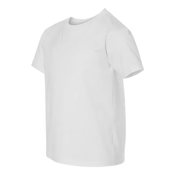 Hanes youth T-shirt with double-needle stitching and shoulder-to-shoulder tape.... from ASI 84358 S&S Activewear
