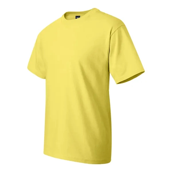 Hanes T-shirt made of 100% ring-spun cotton with double-needle stitching.... from ASI 84358 S&S Activewear